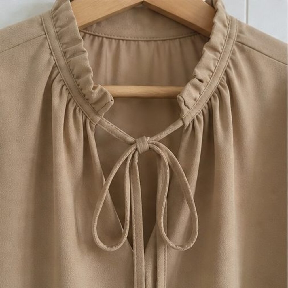 Sand Puff Sleeve Top - Picture 4 of 6